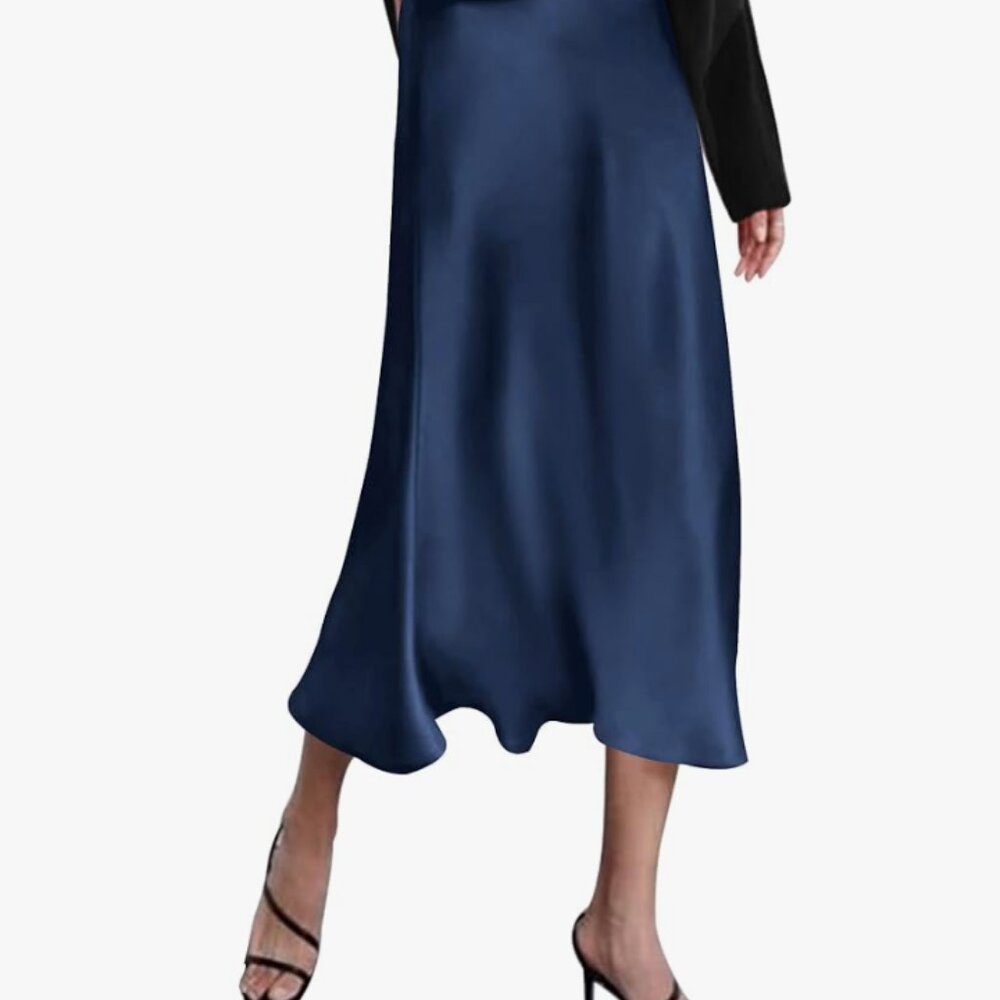 Navy Midi Skirt